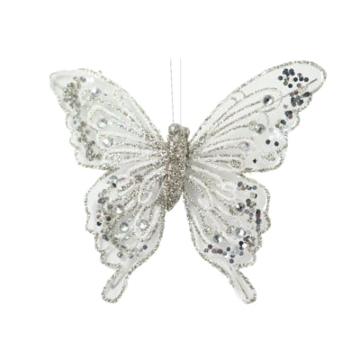 Papillon sur pince couleur champagne 11 cm | 48 pièces