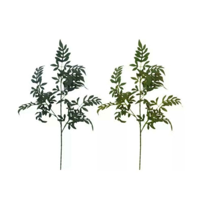 Branche artificielle verte 78 cm 2 assortis | 12 pièces