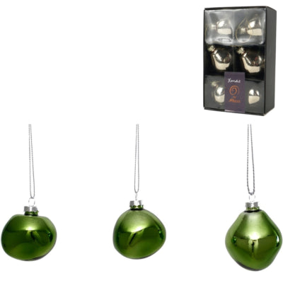 Xmas by mooss xmas by moos Boules de Noël vertes 6 cm 6 pièces | 30 pièces