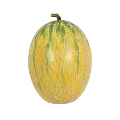Décoration fruit miellat melon jaune vert 15 cm | 6 pièces