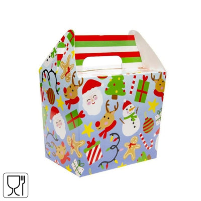 Boîte à friandises Noël en carton 14 cm | 48 pièces