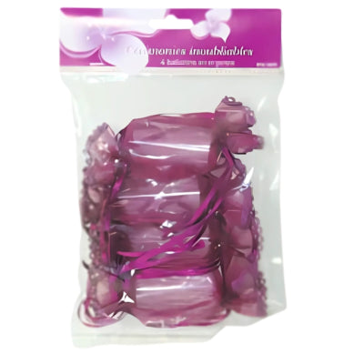Mini emballage cadeau violet 13 cm lot de 4 | 48 pièces