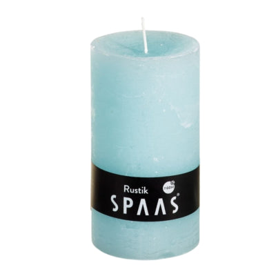 Bougie pilier Spaas (r) bleu rustique 7 x 13 cm | 8 pièces