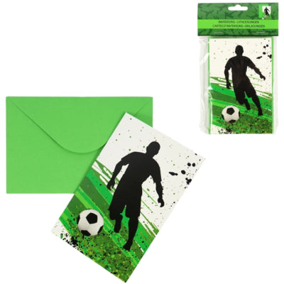 Cartes d'invitation football 14 cm 8 pièces | 36 pièces