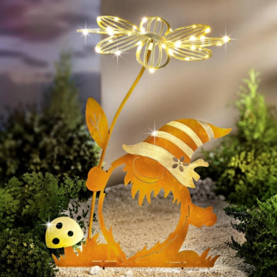 Prise de jardin nain LED sur batterie 51 cm | 10 pièces