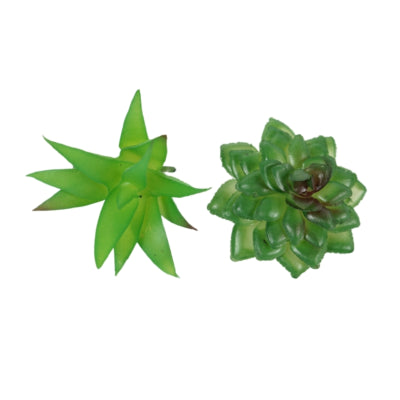 Plante succulente artificielle sur pince vert 6,5 cm 2 assortis | 36 pièces