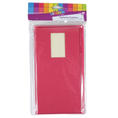 Cartes avec enveloppes fuchsia 21 cm 5 pièces | 48 pièces