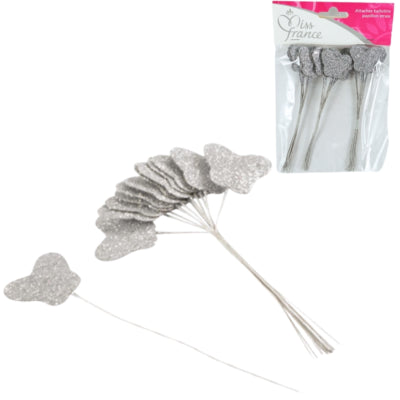 Ballon Miss France attache papillon avec paillettes argenté 13 cm 36 pièces | 24 pièces