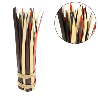 Fagot de feuilles séchées marron beige 35 cm | 48 pièces
