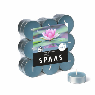 Spaas (r) bougies chauffe-plat parfumées fée nénuphar 4 cm lot de 18 | 8 pièces