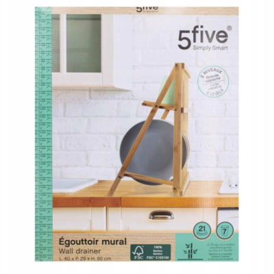 5five égouttoir à vaisselle bambou 60 cm | 4 pièces