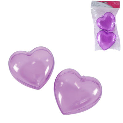 Pendentif coeur violet 10 cm 2 pièces | 24 pièces