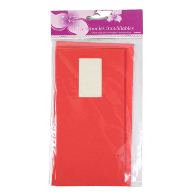 Cartes avec enveloppes rouge 21 cm 5 pièces | 48 pièces
