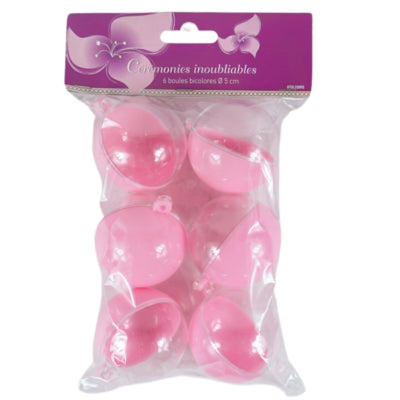 Boule à suspendre rose 5 cm lot de 6 | 32 pièces