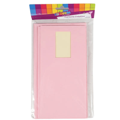 Cartes d'invitation et enveloppes rose 5 pièces | 48 pièces