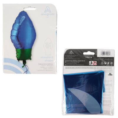 Amscan ballon en aluminium lampe de Noël bleu 55 cm | 25 pièces
