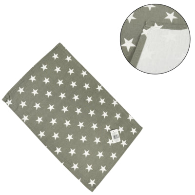 Set de table étoile coton gris 48 cm | 48 pièces