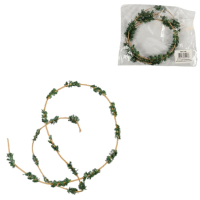 Guirlande branche de pin Noël vert 120 cm | 48 pièces