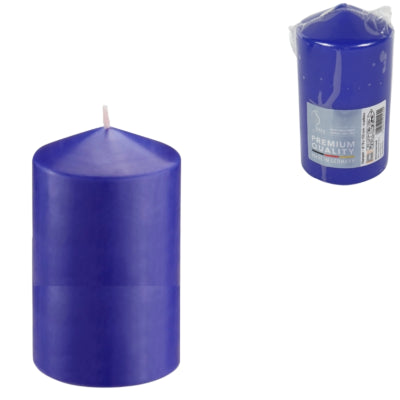 Bougie pilier Gala bleue 8 x 15 cm | 8 pièces