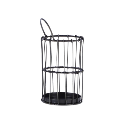 Plateau de rangement Jill métal gris 8x8x17cm