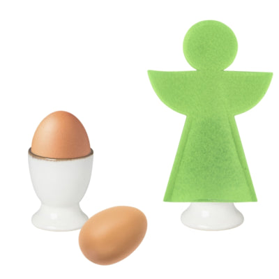 Chauffe-œufs de Noël ange feutre vert 20 cm lot de 4 | 18 pièces