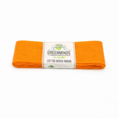 Ruban Greenminds coton orange 2 m | 48 pièces