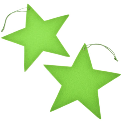 Ngk Pendentif de Noël étoile feutre vert 30 cm lot de 2 | 12 pièces