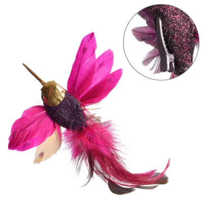 Colibri sur pince fuchsia 19 cm | 24 pièces