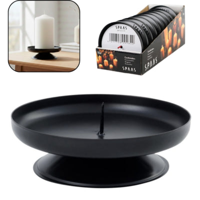 Bougeoir Spaas (r) métal noir 9 cm | 40 pièces