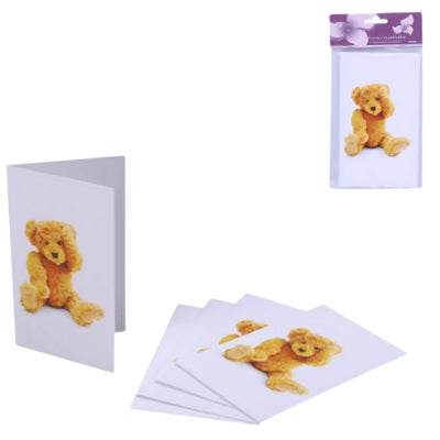 Cartes de douche de bébé ours en peluche ensemble bleu de 5 | 24 pièces