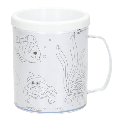 Colorez votre propre tasse d'animaux marins 250 ml | 36 pièces
