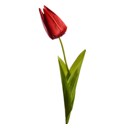 Fleur artificielle tulipe soie rouge 50 cm | 48 pièces