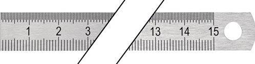 Règle en acier Promat tewerk | longueur 150 mm | acier flexible | répartition b = mm 1 2 mm - 4000858760