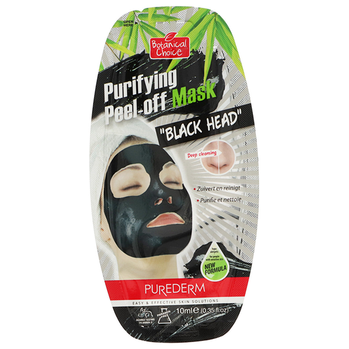 Masque facial purifiant peel off tête noire Purederm