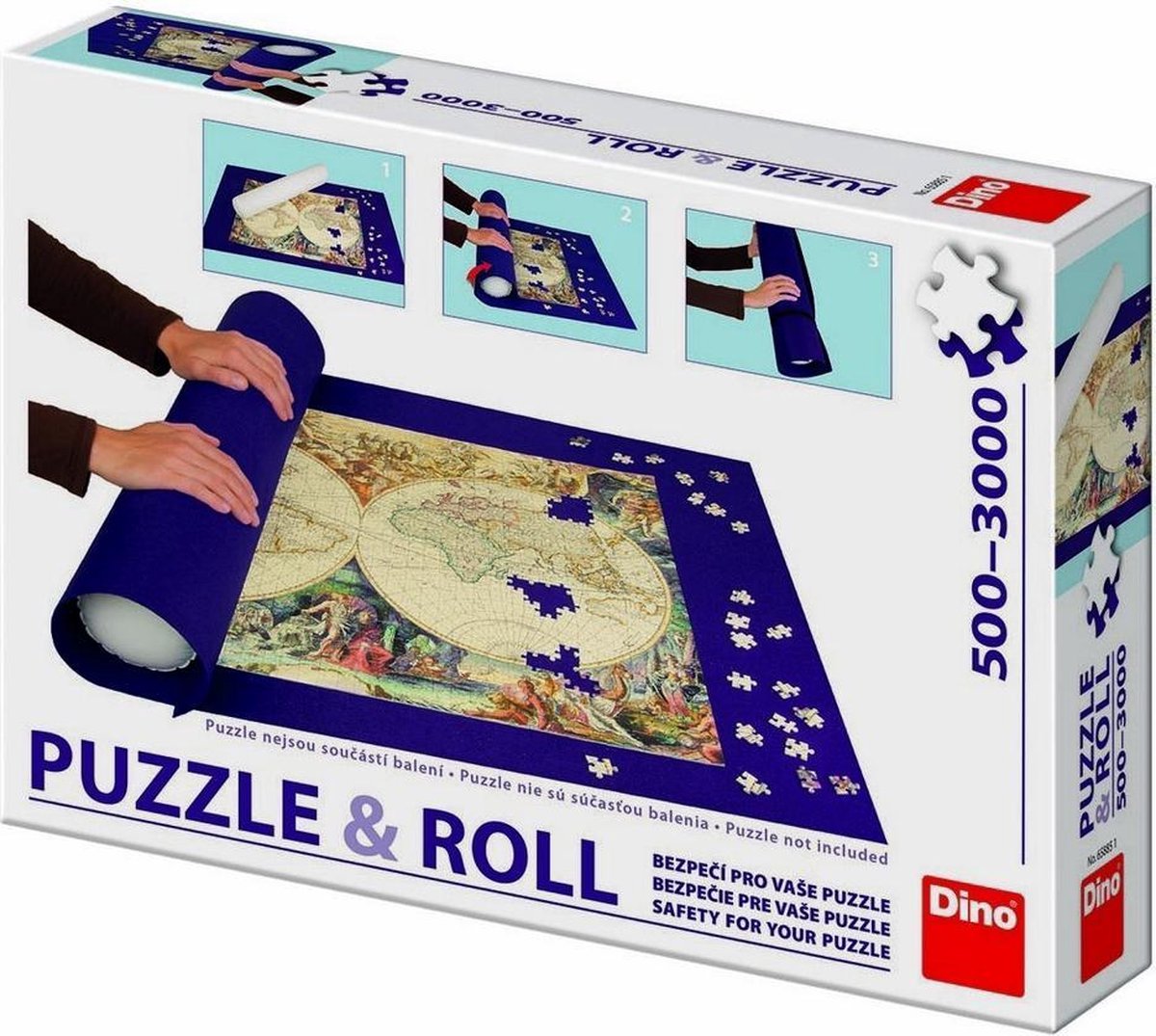 Rouleau de puzzle Dinotoys - tapis de puzzle enroulable pour 500 à 3000 pièces