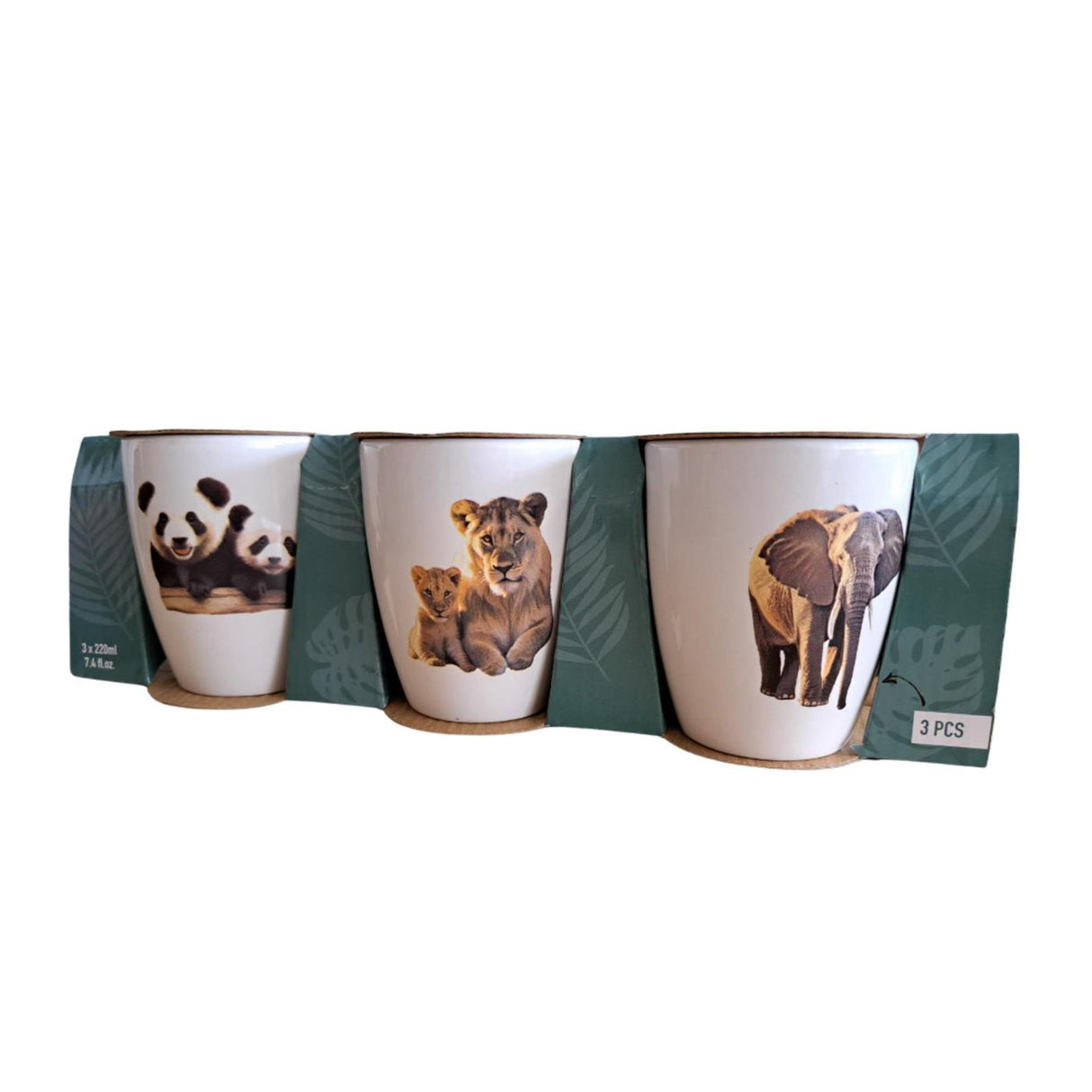 Tasse jungle, lot de 3