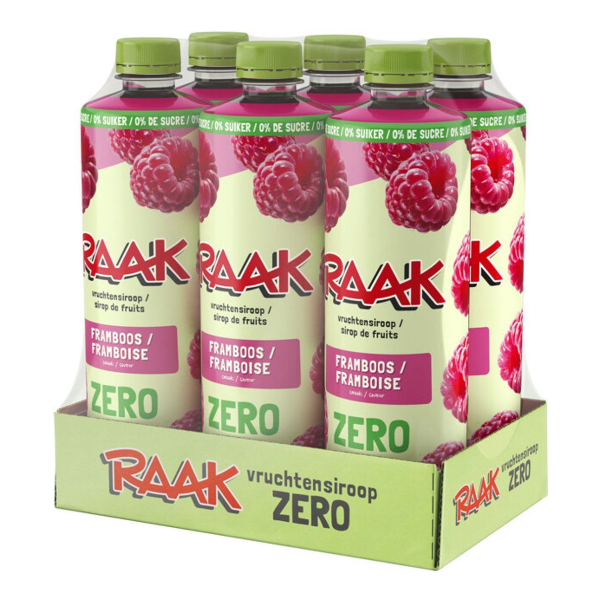 Raak sirop de fruits framboise zéro sucre (6x 750ml)