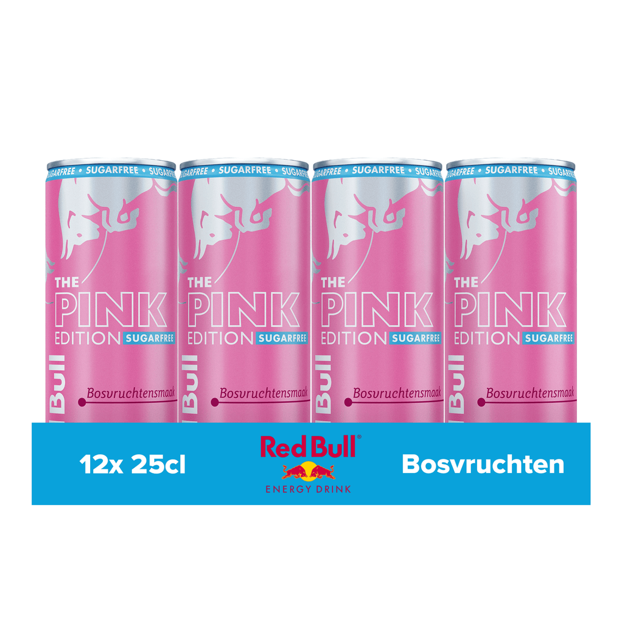 Red bull the pink edition canette sans sucre saveur fruits des bois (12x 250ml)