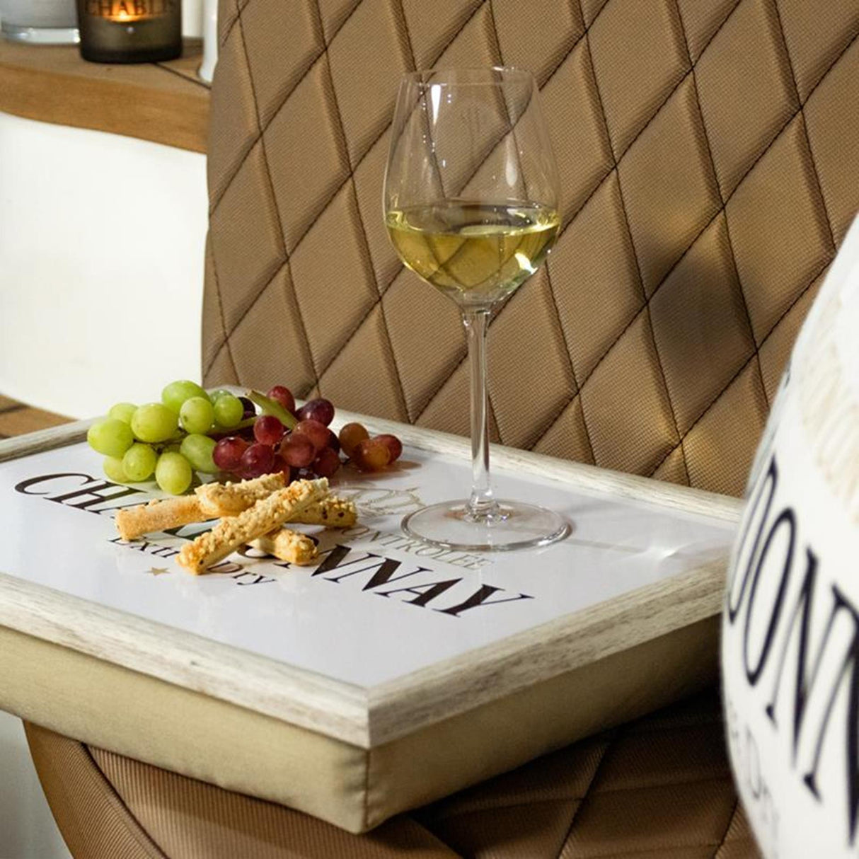 Coussin Mars more chardonnay blanc 43x33x9cm