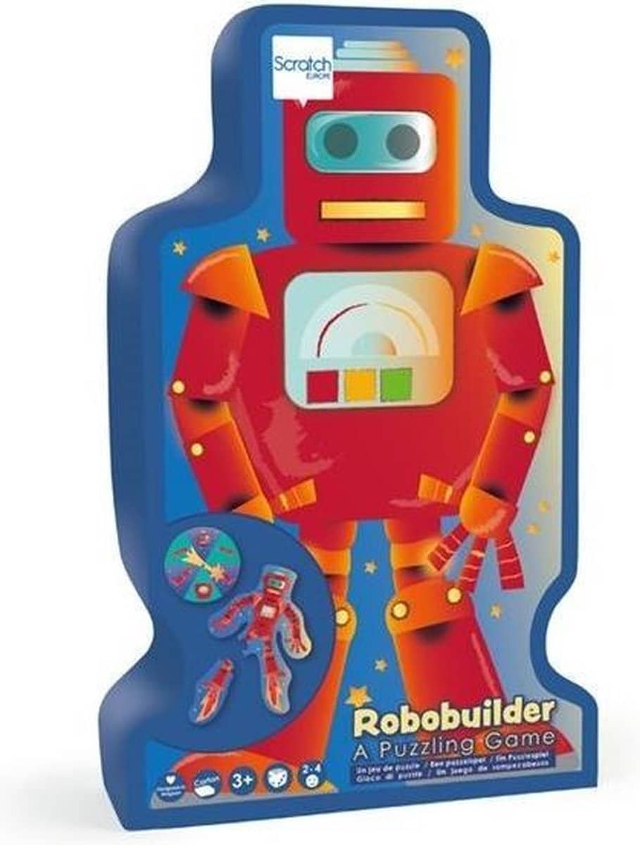 Jeu de dames à gratter formes puzzle robot robobuilder