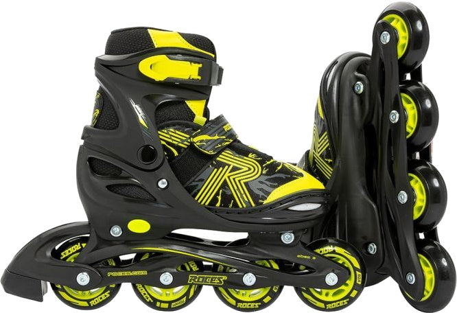 Roces Inline Skates Jokey 3.0 Softboat 82A Black Yellow Taille 34-37