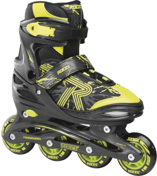 Roces Inline Skates Jokey 3.0 Softboat 82A Black Yellow Taille 30-33