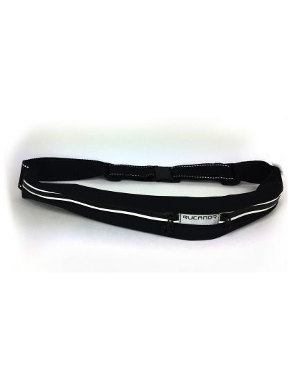 Rucanor Running Mini Hip Sac avec 2 fermetures à glissière Unisexe Black OneSize