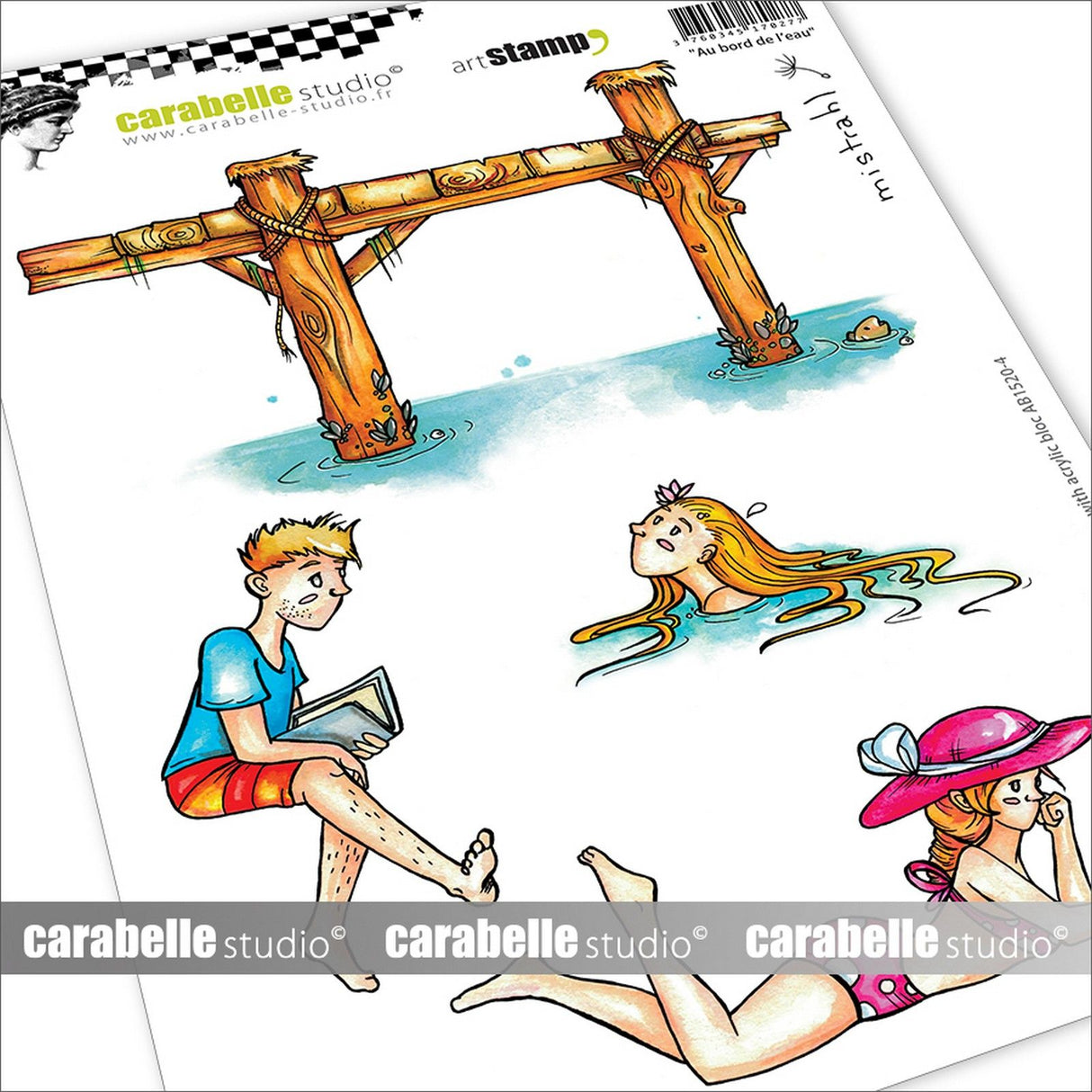Carabelle studio • cling stamps au bord de l’eau a5