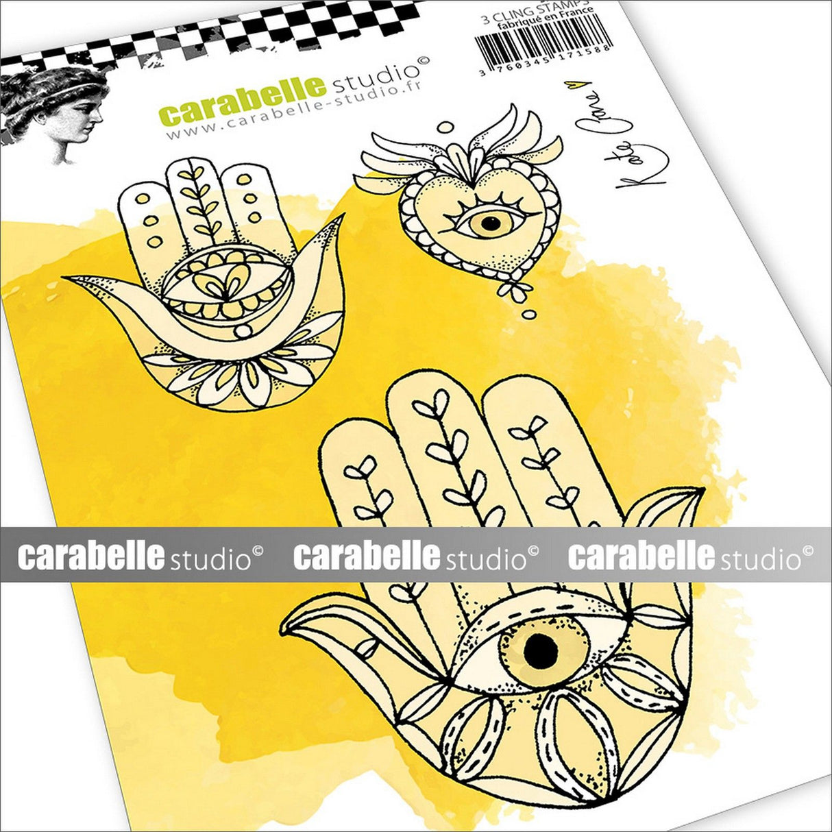 Carabelle studio • cling stamp a6 hamsa
