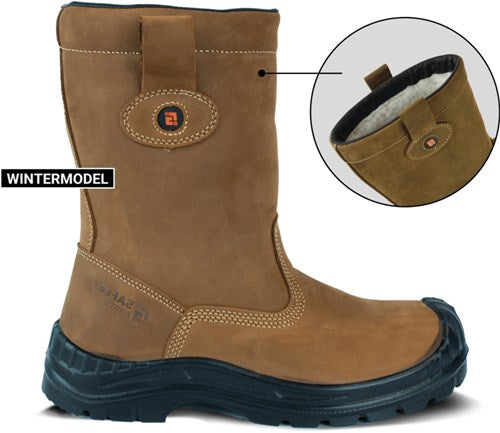 Safeet lucca werklaars gevoerd s3 | bruin | maat 45 - 8719388022345