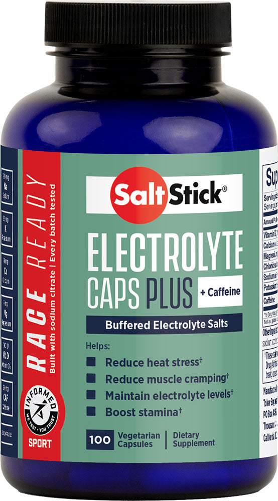 Bouchons d'électrolytes Saltstick plus+caféine 100 pcs.