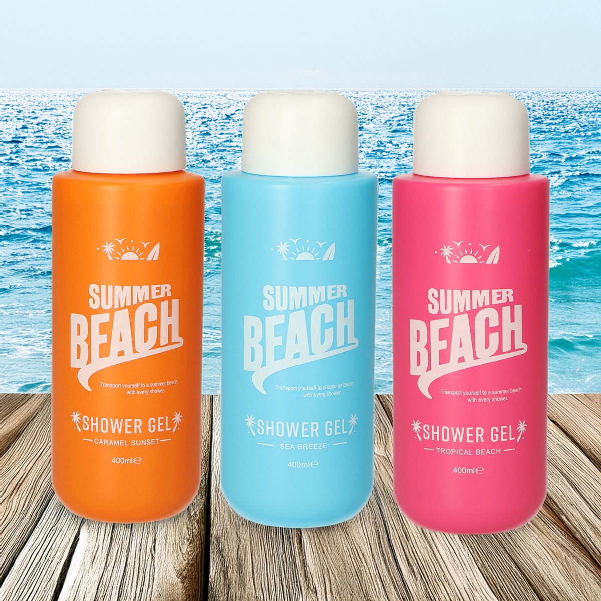 Gel douche plage d'été brise marine 400ml