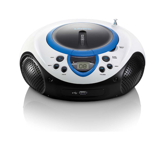 Lenco SCD38 lecteur CD USB portable bleu