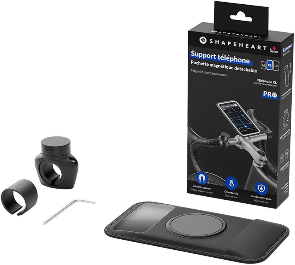 Support magnétique pro pour smartphone Shapeheart pour guidon de vélo